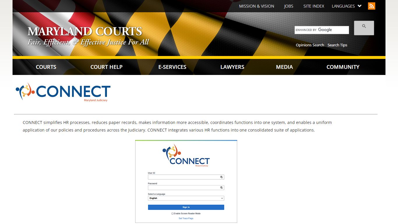 Connect | Maryland Courts